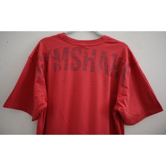 Gymshark A2A1X Men's Sz S Sundried Red Oversized Fit Power T-Shirt - Picture 7 of 12